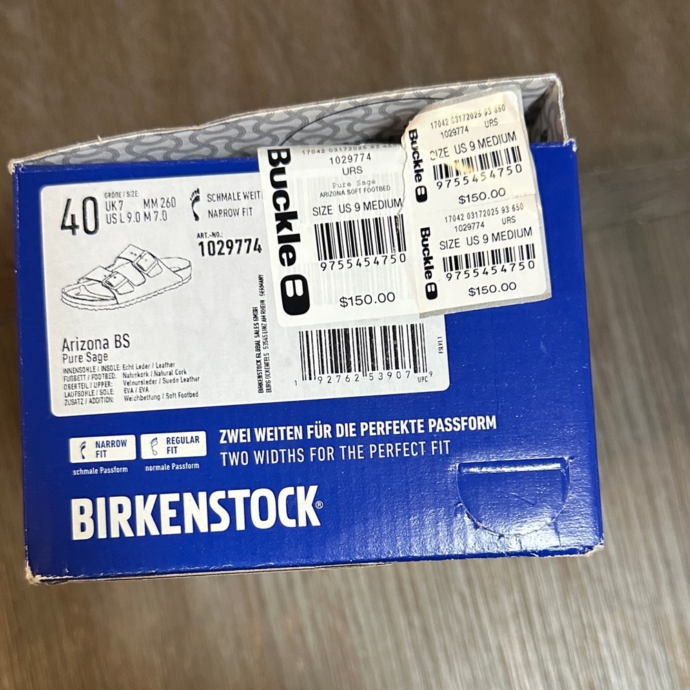 Birkenstock Arizona Sandals in Soft Green